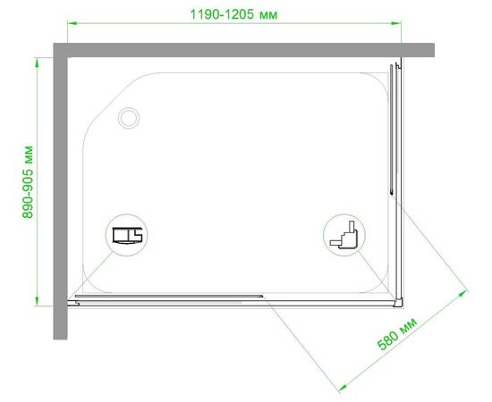 Душевой уголок Royal Bath RB HPD-T-ST 120х90х200 прозрачное стекло_, изображение 4