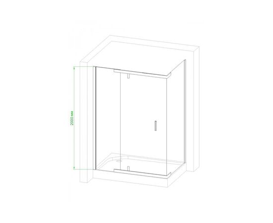 Душевой уголок Royal Bath RB HPVD-T-CH 100х70х200 прозрачное стекло_, изображение 3