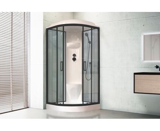 Душевая кабина Royal Bath RB 90HK6 серое/прозрачное стекло, Размер: 90х90, Стекло: Прозрачное_, изображение 2
