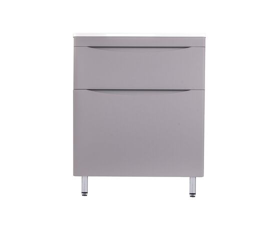 Тумба напольная Style Line Бергамо мини 70 2 ящика Люкс антискрейтч серый PLUS_