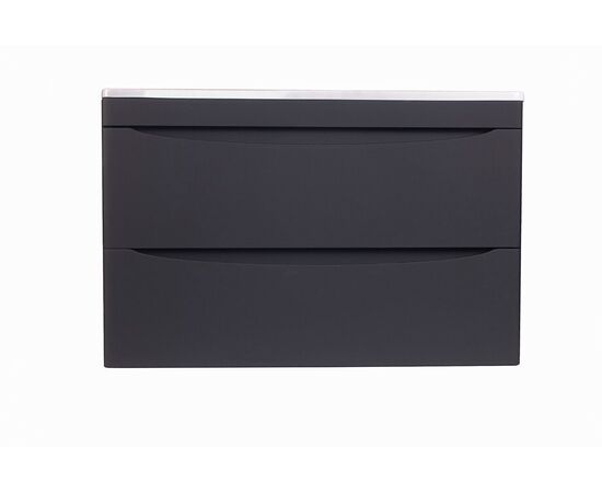 Тумба подвесная Style Line Бергамо мини 90 2 ящика Люкс антискрейтч черный PLUS_