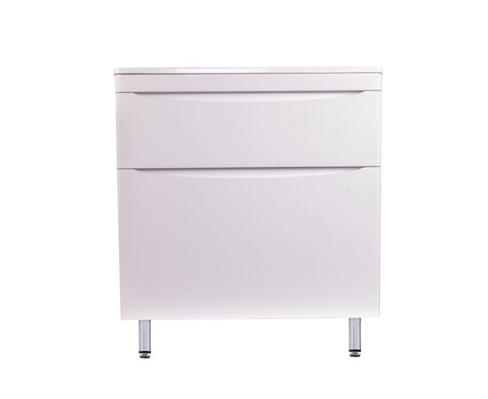 Тумба напольная Style Line Бергамо мини 90 2 ящика Люкс антискрейтч белый PLUS_