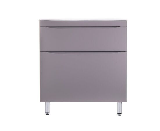 Тумба напольная Style Line Бергамо мини 80 2 ящика Люкс антискрейтч серый PLUS_
