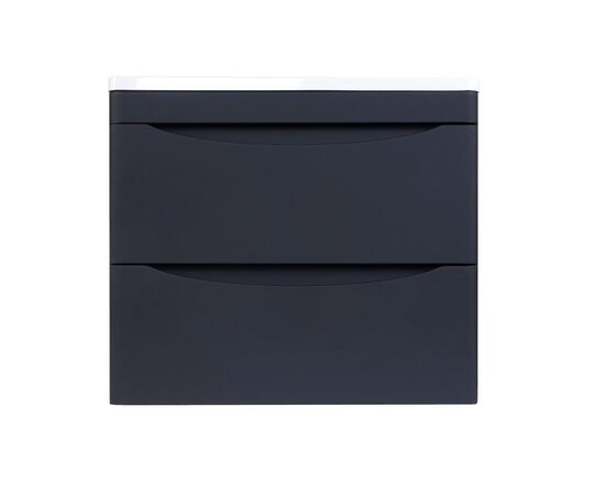 Тумба подвесная Style Line Бергамо мини 60 2 ящика Люкс антискрейтч черный PLUS_