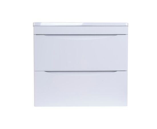 Тумба подвесная Style Line Бергамо мини 60 2 ящика Люкс антискрейтч белый PLUS_