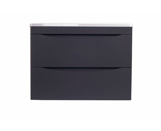 Тумба подвесная Style Line Бергамо мини 70 2 ящика Люкс антискрейтч черный PLUS_