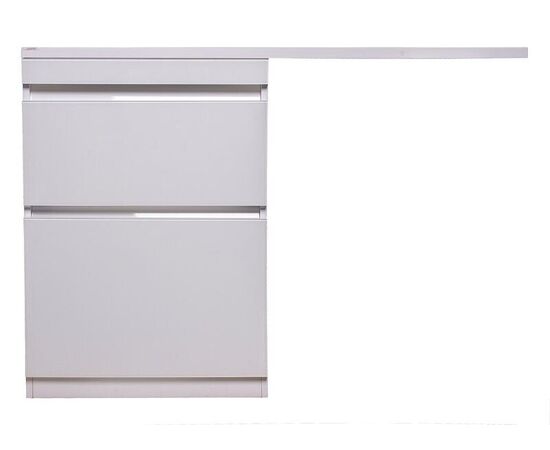 Тумба напольная Style Line Даймонд 120 glass Люкс белая PLUS_