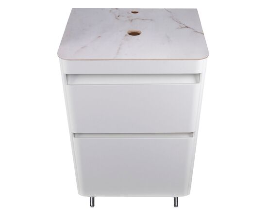 Столешница керамогранит Style Line под тумбу Атлантика 60 ID01 цвет белый глянцевый мрамор_