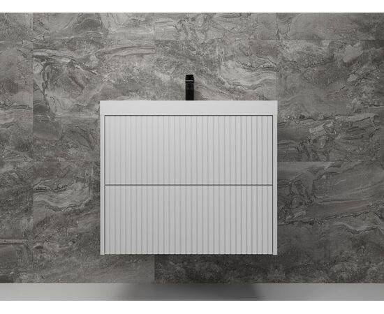 Тумба подвесная Style Line Стокгольм 70 Classic 70 2 ящика белый рифленый софт PUSH_