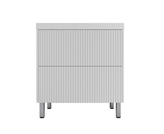 Тумба напольная Style Line Стокгольм 80 Classic 80 2 ящика белый рифленый софт PUSH_