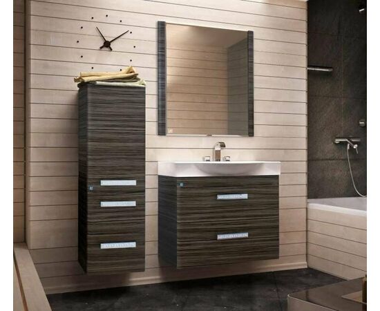 Шкаф-пенал Style Line Лотос 36 Plus подвесной шелк зебрано ЛС-00000538_, изображение 3