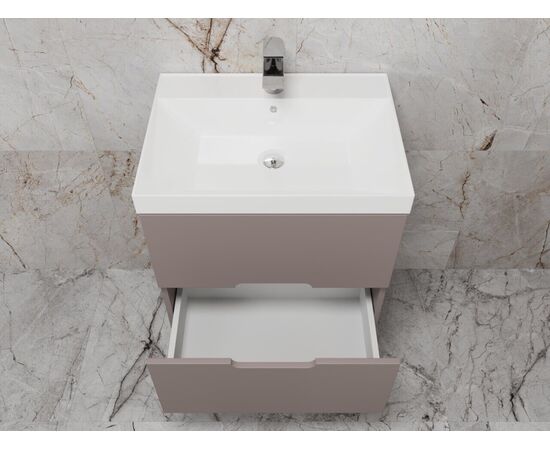 Тумба подвесная Style Line Матис 60 Classic 60 2 ящика тауп темный ЭМАЛЬ_, изображение 4