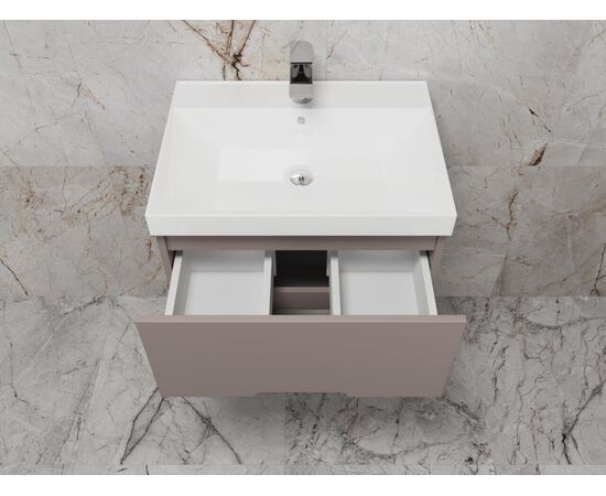 Тумба подвесная Style Line Матис 60 Classic 60 2 ящика тауп темный ЭМАЛЬ_, изображение 5