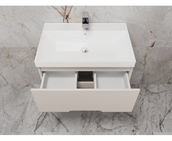 Тумба подвесная Style Line Матис 70 Classic 70 2 ящика КРЕМ ЭМАЛЬ_, изображение 5