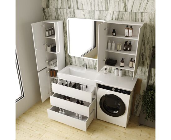 Тумба напольная Style Line Даллас 150 3 ящика Люкс белая PLUS_, изображение 10