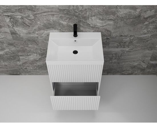 Тумба напольная Style Line Стокгольм 60 Classic 60 2 ящика белый рифленый софт PUSH_, изображение 3