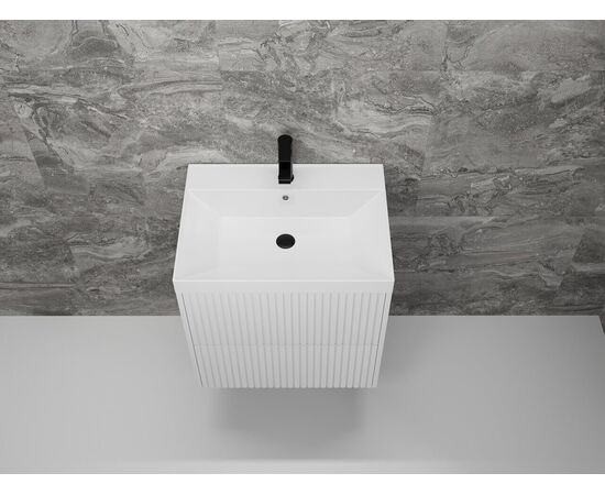 Тумба подвесная Style Line Стокгольм 60 Classic 60 2 ящика белый рифленый софт PUSH_, изображение 3