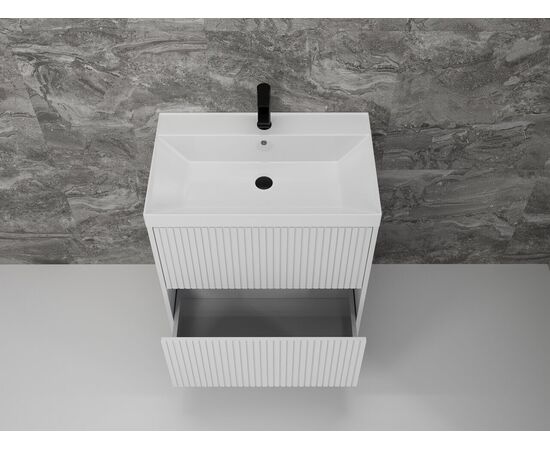 Тумба напольная Style Line Стокгольм 70 Classic 70 2 ящика белый рифленый софт PUSH_, изображение 3