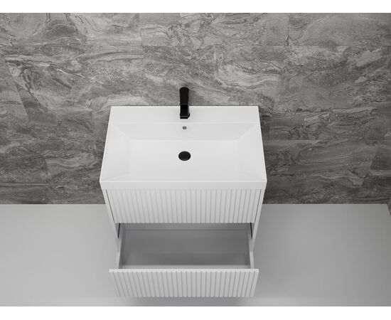 Тумба подвесная Style Line Стокгольм 70 Classic 70 2 ящика белый рифленый софт PUSH_, изображение 5