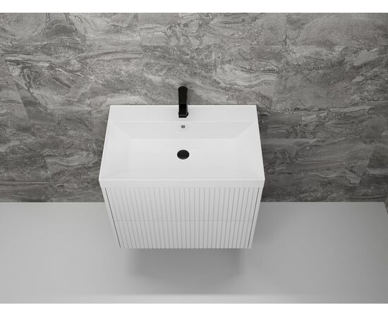 Тумба подвесная Style Line Стокгольм 70 Classic 70 2 ящика белый рифленый софт PUSH_, изображение 3