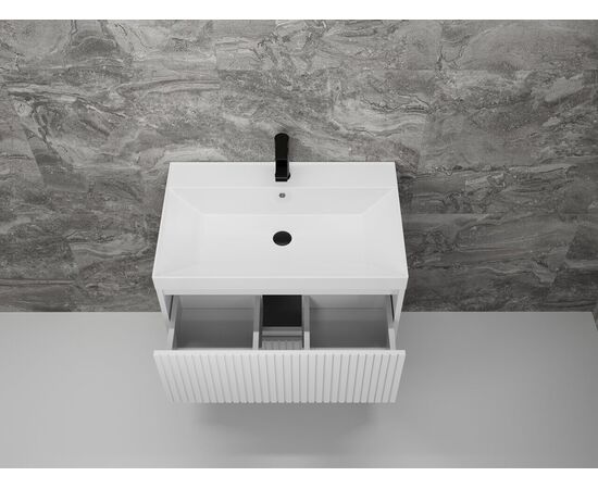 Тумба подвесная Style Line Стокгольм 70 Classic 70 2 ящика белый рифленый софт PUSH_, изображение 4