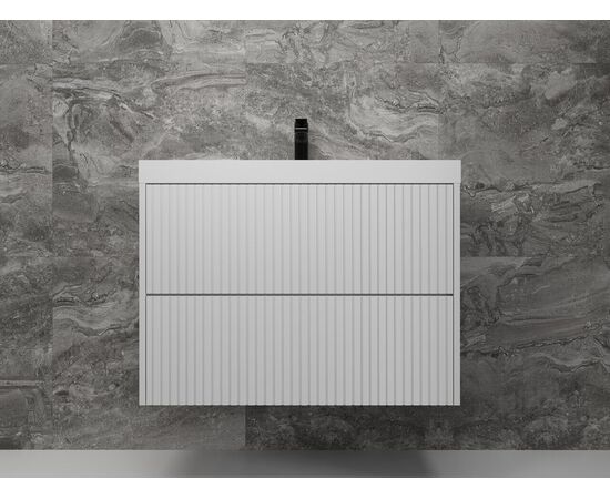Тумба подвесная Style Line Стокгольм 80 Classic 80 2 ящика белый рифленый софт PUSH_, изображение 3