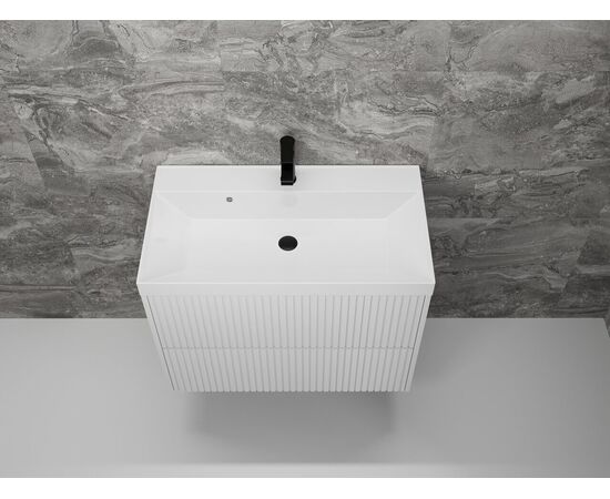 Тумба подвесная Style Line Стокгольм 80 Classic 80 2 ящика белый рифленый софт PUSH_, изображение 5