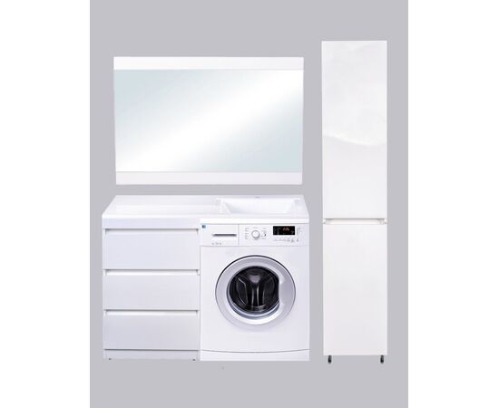 Тумба напольная Style Line Даллас 120 3 ящика Люкс белая PLUS_, изображение 7