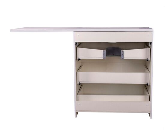 Тумба напольная Style Line Даллас 150 3 ящика Люкс белая PLUS_, изображение 7