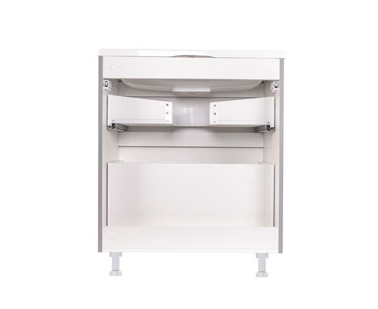 Тумба напольная Style Line Бергамо мини 70 2 ящика Люкс антискрейтч серый PLUS_, изображение 4