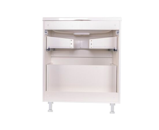 Тумба напольная Style Line Бергамо мини 70 2 ящика Люкс антискрейтч белый PLUS_, изображение 4