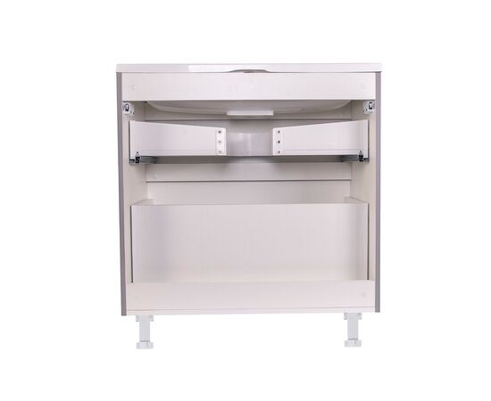 Тумба напольная Style Line Бергамо мини 90 2 ящика Люкс антискрейтч серый PLUS_, изображение 2