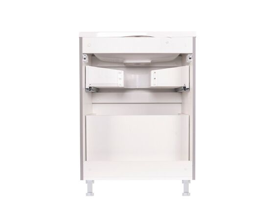 Тумба напольная Style Line Бергамо мини 60 2 ящика Люкс антискрейтч серый PLUS_, изображение 4