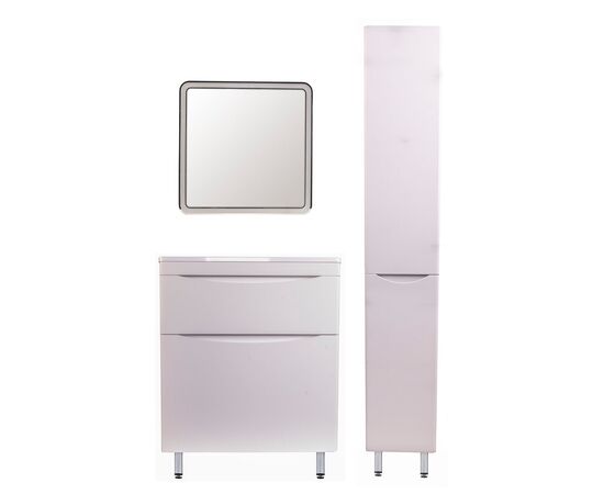 Тумба напольная Style Line Бергамо мини 70 2 ящика Люкс антискрейтч белый PLUS_, изображение 5