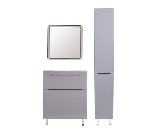 Тумба напольная Style Line Бергамо мини 70 2 ящика Люкс антискрейтч серый PLUS_, изображение 5