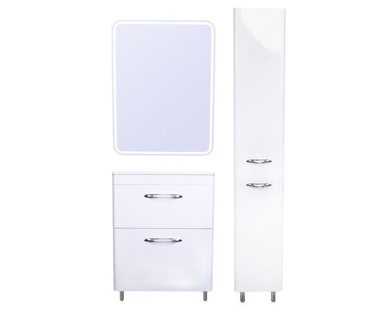 Тумба напольная Style Line Каре 60 2 ящика Люкс белая PLUS_, изображение 2