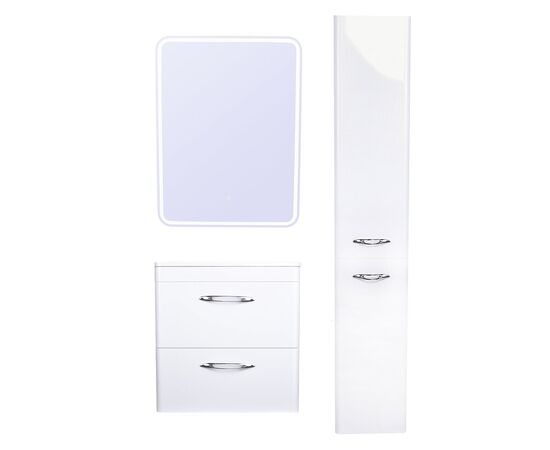 Тумба подвесная Style Line Каре 60 2 ящика Люкс белая PLUS_, изображение 4