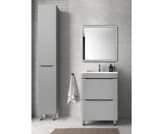 Тумба напольная Style Line Бергамо мини 60 2 ящика Люкс антискрейтч серый PLUS_, изображение 6