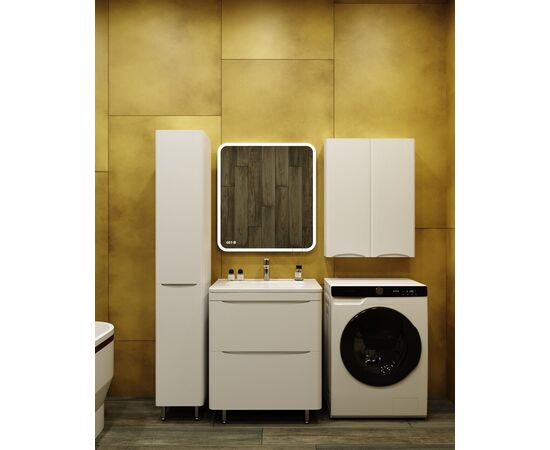 Тумба напольная Style Line Бергамо мини 70 2 ящика Люкс антискрейтч белый PLUS_, изображение 7