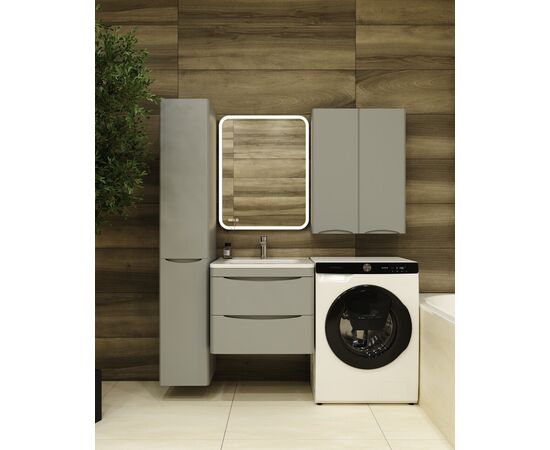 Тумба подвесная Style Line Бергамо мини 60 2 ящика Люкс антискрейтч серый PLUS_, изображение 6