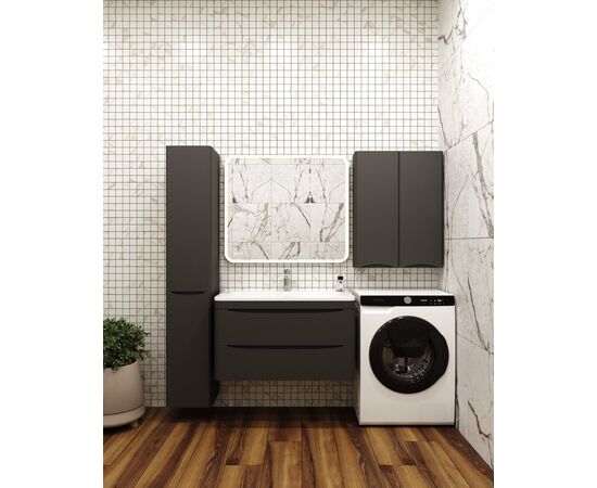 Шкаф подвесной Style Line Бергамо мини 600 Люкс антискрейтч черный PLUS_, изображение 2