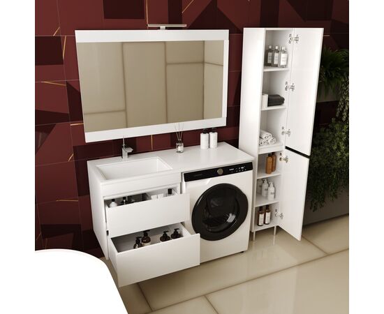 Тумба подвесная Style Line Даллас 150 2 ящика Люкс белая PLUS_, изображение 8