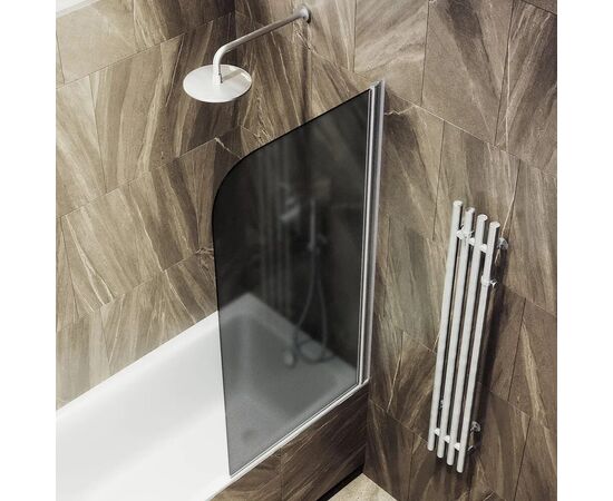 Шторка для ванны поворотная на монопетле Maybah Glass MGV-636-5 800х1400 мм стекло графит матовый_
