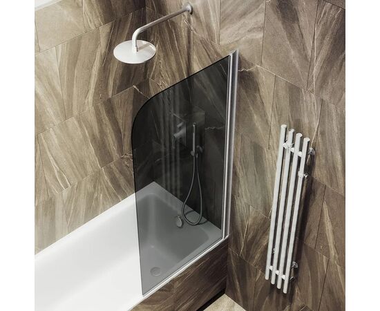Шторка для ванны поворотная на монопетле Maybah Glass MGV-642-5 900х1400 мм стекло графит_