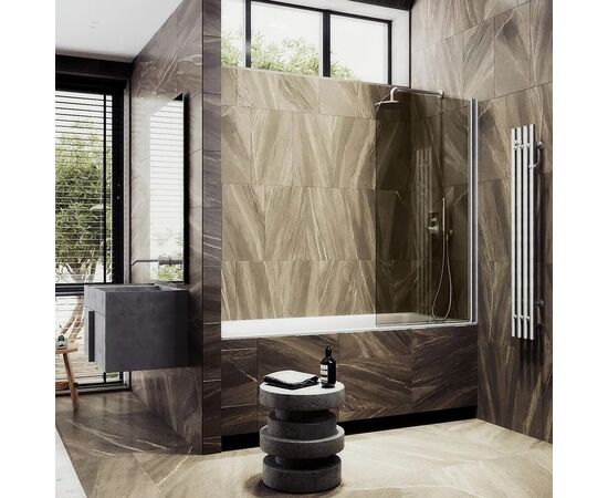 Шторка для ванны поворотная на монопетле Maybah Glass MGV-639-5 900х1400 мм стекло бронза_, изображение 2