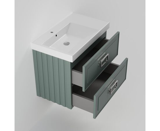 Ручка скоба La Fenice Cubo Cromo хром 80 мм два ящика_, изображение 3