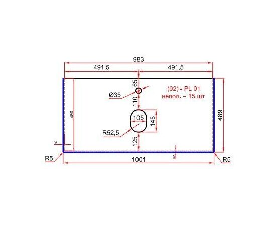 Столешница La Fenice Granite Gray Structural 100 см белая_, изображение 4