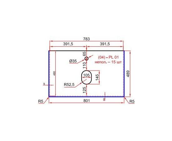 Столешница La Fenice Granite Gray Structural 80 см белая_, изображение 4