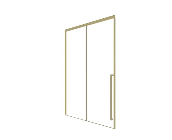 Душевая дверь Timo TDSS-140/17C-8R 1400х2000 профиль матовое золото стекло прозрачное 8 мм_