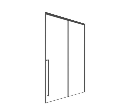 Душевая дверь Timo TDSS-140/03C-8L 1400х2000 профиль черный стекло прозрачное 8 мм_